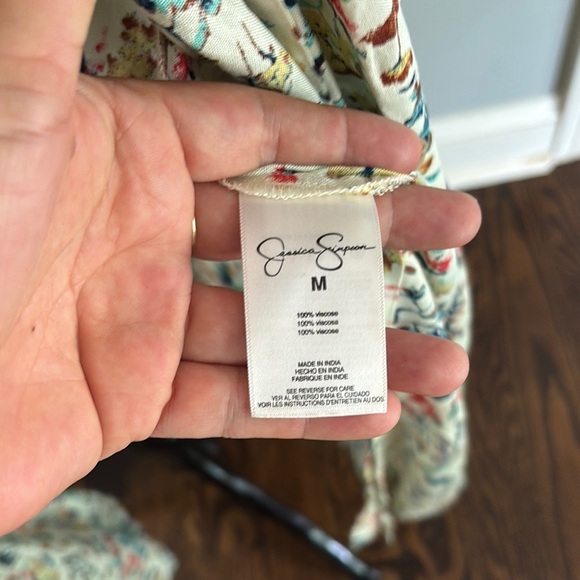 Jessica Simpson Cream and Red Floral Duster Coat - Picture 6 of 8